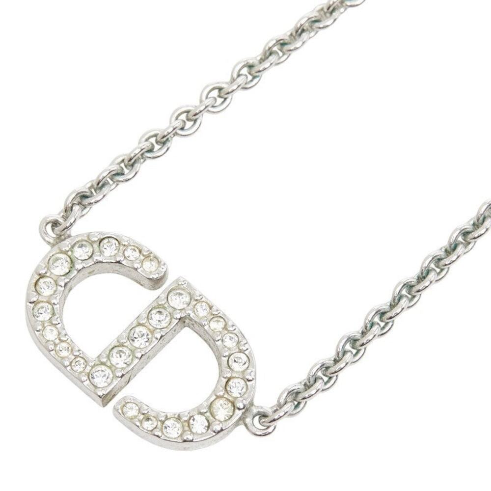Dior CD Logo Necklace Silver